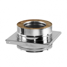 ЗИ Площадка монтажная КПД (304/1,0мм+430/0,5мм) ф160х240 Д (416х416) БЕЗ КРЕПЛЕНИЙ